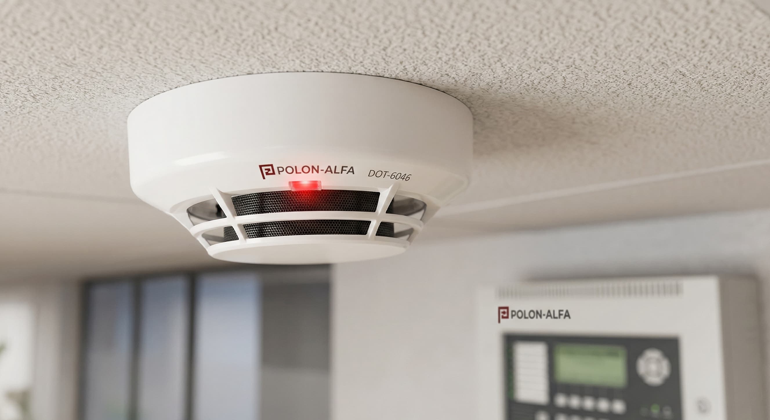 Optyczna czujka dymu systemu sygnalizacji pożaru Polon-Alfa